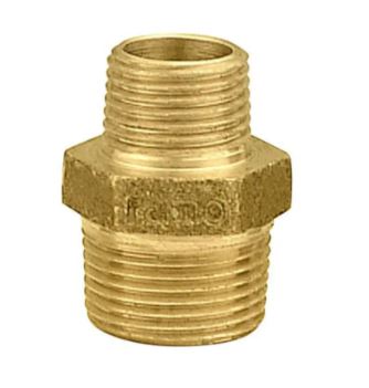 Niple latão  1/2 x 3/8 NPT