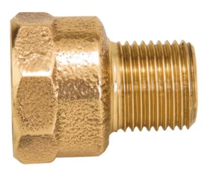 Prolongador invertido de latão  - 3/4 x 1/2 NPT