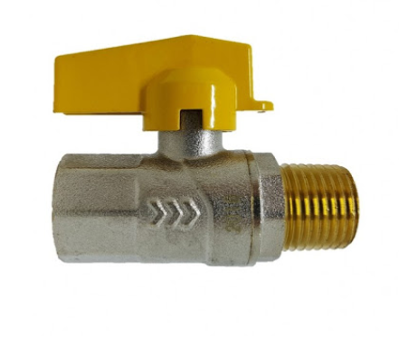 Registro de gás reto 1/2 Npt/Am M/F - Mikroval